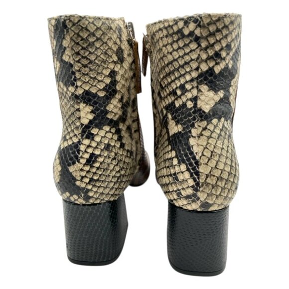 Freda Salvador Snakeskin Ankle Boots - Brown and Black - Picture 11 of 11